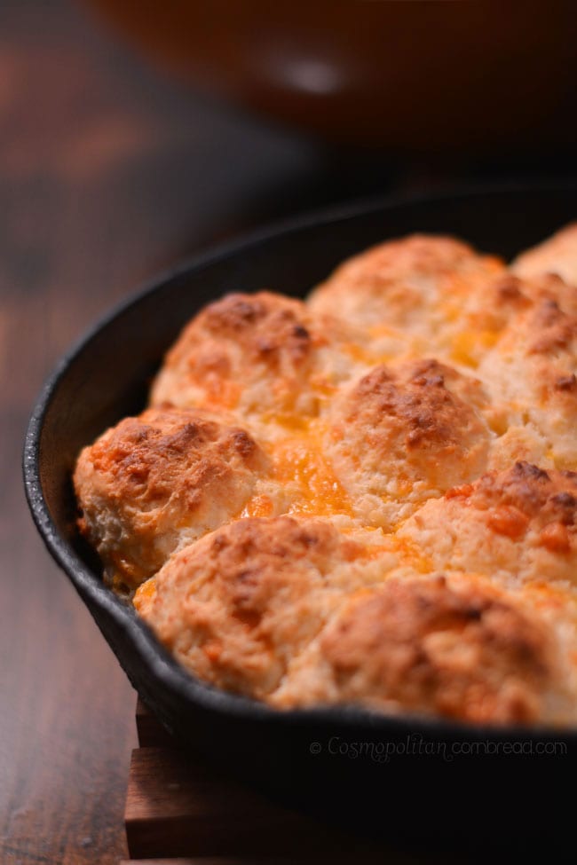 Skillet Cheddar Biscuits Cosmopolitan Cornbread