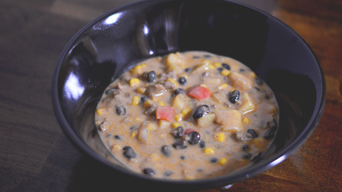 Tex-Mex Black Bean Chowder from Cosmopolitan Cornbread has just a little zip and a whole lot of flavor.
