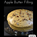 Nutmeg Cake with Apple Butter Filling and Caramel Frosting. You'll love this very different cake from Cosmopolitan Cornbread