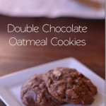 Chewy and delicious Double Chocolate Oatmeal Cookies - get the recipe from Cosmopolitan Cornbread