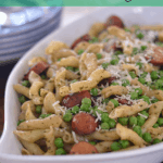 Pesto Pasta with Chicken Sausage from Cosmopolitan Cornbread