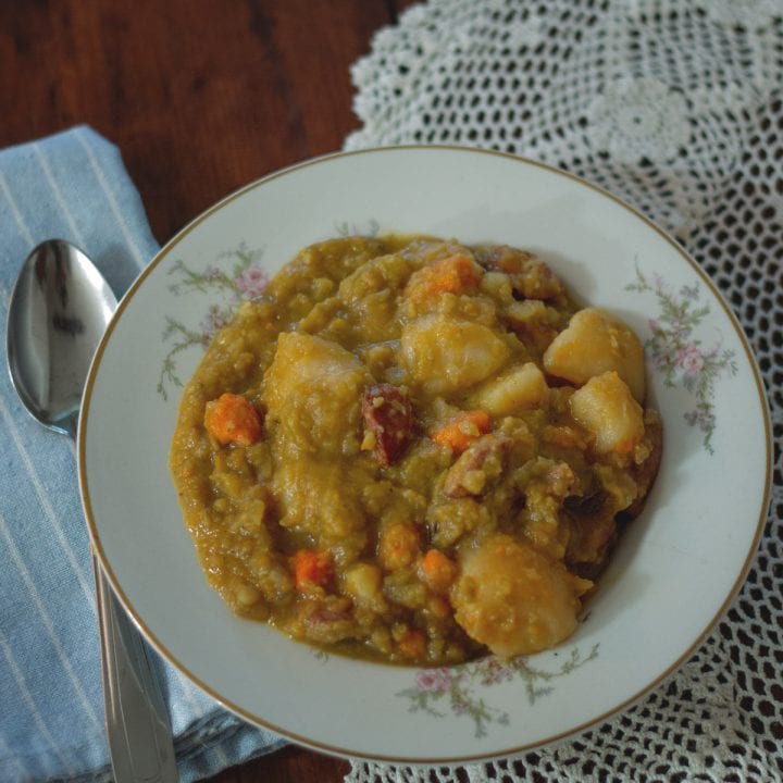 Kielbasa Split Pea Soup Cosmopolitan Cornbread