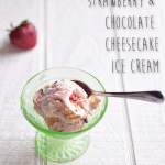 Simple and delicious Strawberry & Chocolate Cheesecake Ice Cream from Cosmopolitan Cornbread