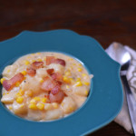 Enjoy this Frugal & Delicious Corn Potato Chowder from Cosmopolitan Cornbread