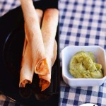 How to make Baked Chicken Flautas - they make a great appetizer or finger food meal. Get the recipe from Cosmopolitan Cornbread