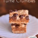 Ooey Gooey Turtle Crumbles from Cosmopolitan Cornbread. Get the recipe and make them today!