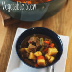 Beef & Brew Vegetable Stew - a nice, chunky stew that is full of flavor and sure to please. Get the recipe from Cosmopolitan Cornbread