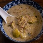 German Brussels Sprouts Soup is a quick and easy soup dotted with bacon and filled with great flavor. It may not be pretty to look at, but you'll love how it tastes! Get the recipe from Cosmopolitan Cornbread.