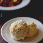 Easy Garlic Biscuits - Simple drop biscuits with tasty garlic flavor, great for with soups or pasta. Recipe from Cosmopolitan Cornbread