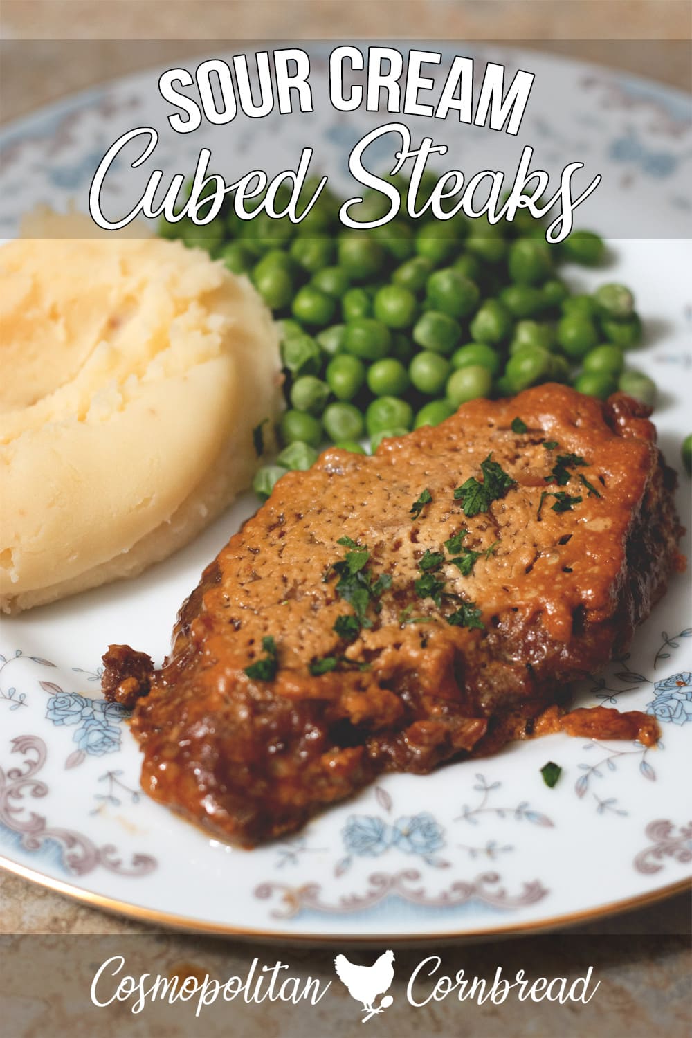 Sour Cream Cubed Steaks (With Cooking Video) Cosmopolitan Cornbread