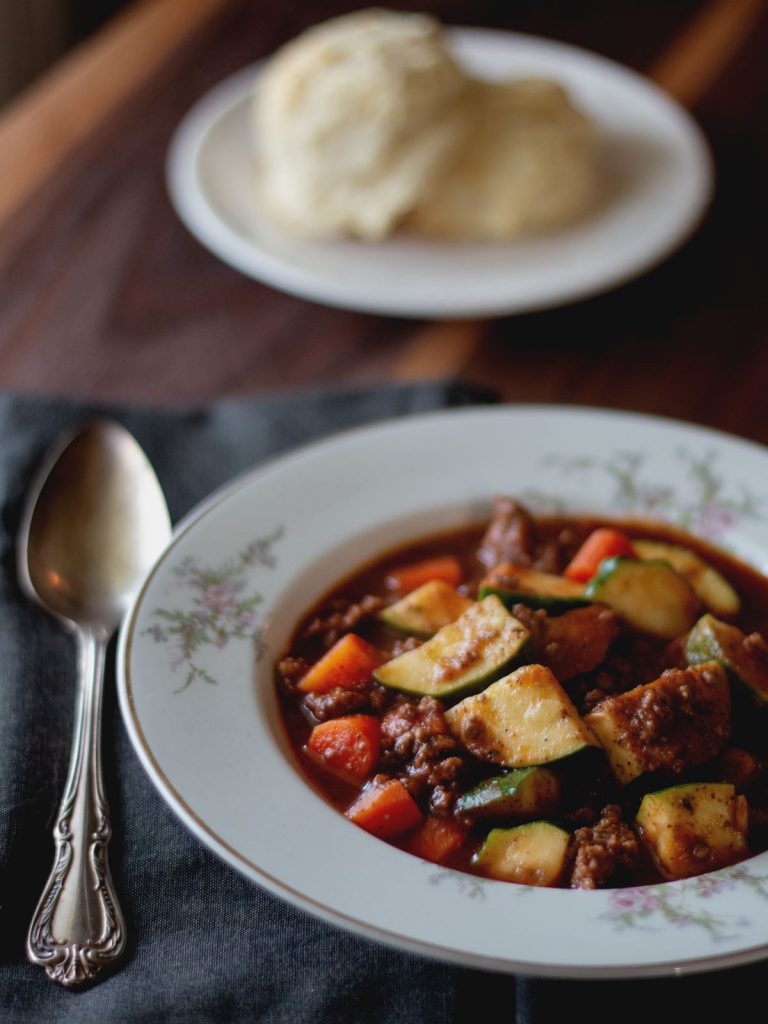 Healthy Zucchini and Beef Soup (paleo, gf) Cosmopolitan Cornbread