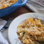 This Easy Chicken Noodle Casserole is made with egg noodles, chicken, a cheesy, tasty filling and topped with buttered bread crumbs. You're going to love it.