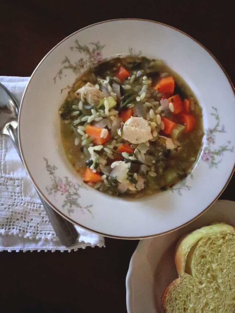 Lemony Chicken Orzo Soup (with Video) Cosmopolitan Cornbread