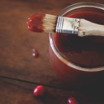 Zesty Cranberry Barbecue Sauce made from leftover holiday cranberry sauce.