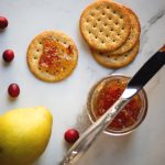 Learn how to make this easy Pear Jam with Cranberries and warm cinnamon. Recipe includes a full canning video.