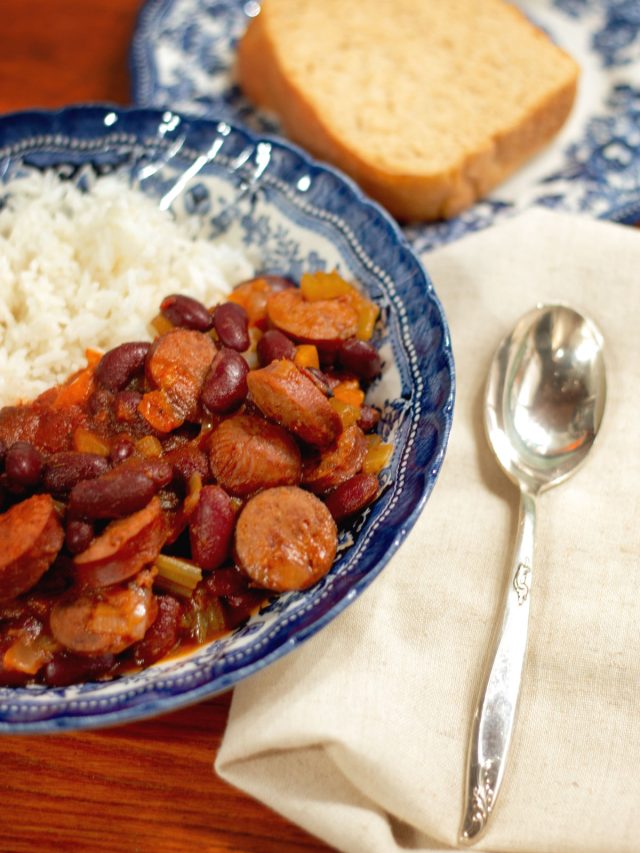 Shortcut Red Beans and Rice | Cosmopolitan Cornbread