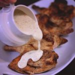 Mustard Cornish Hens with beautiful, creamy gravy.