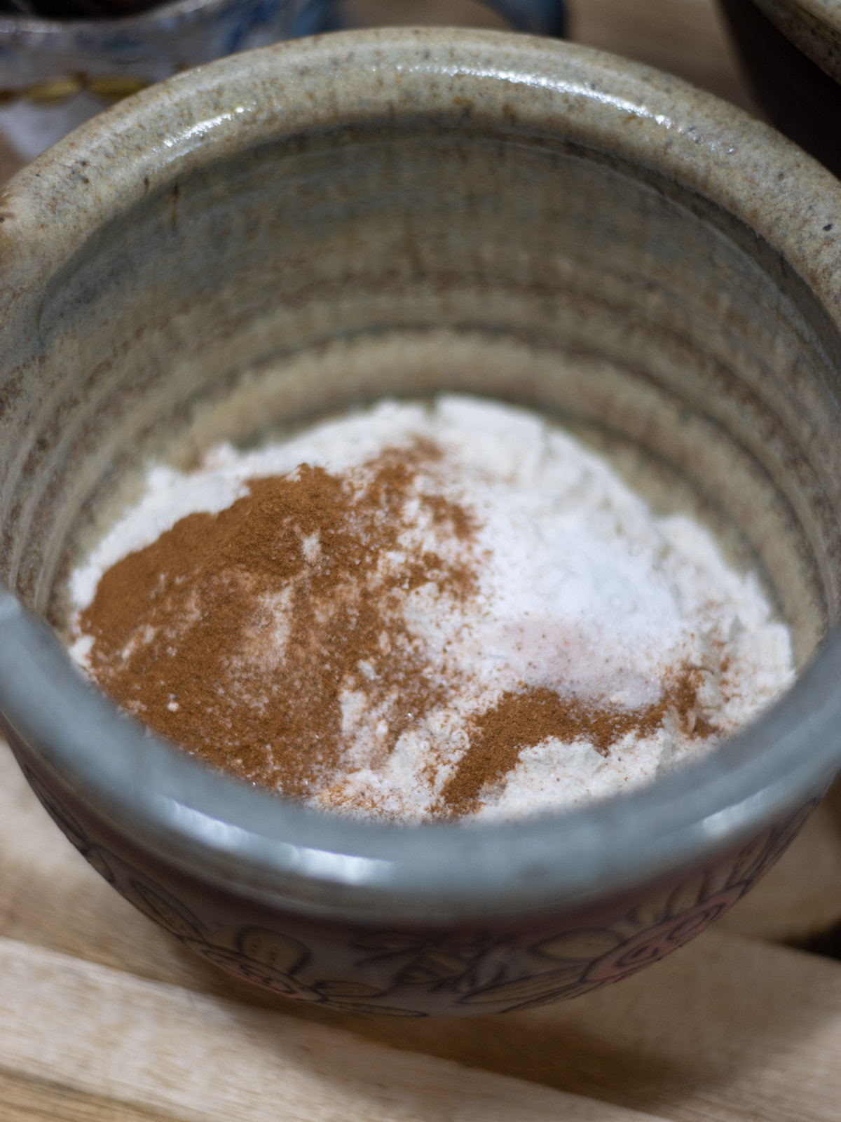 dry ingredients for the snickerdoodle bars
