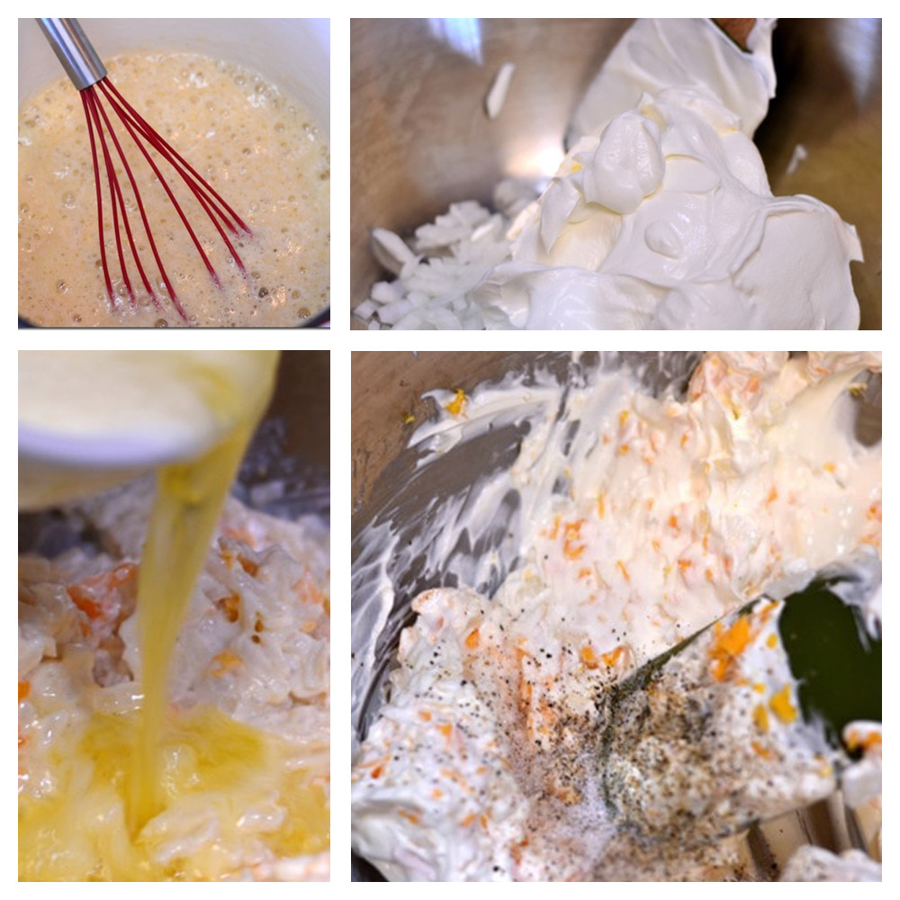 making cheesy hashbrown casserole