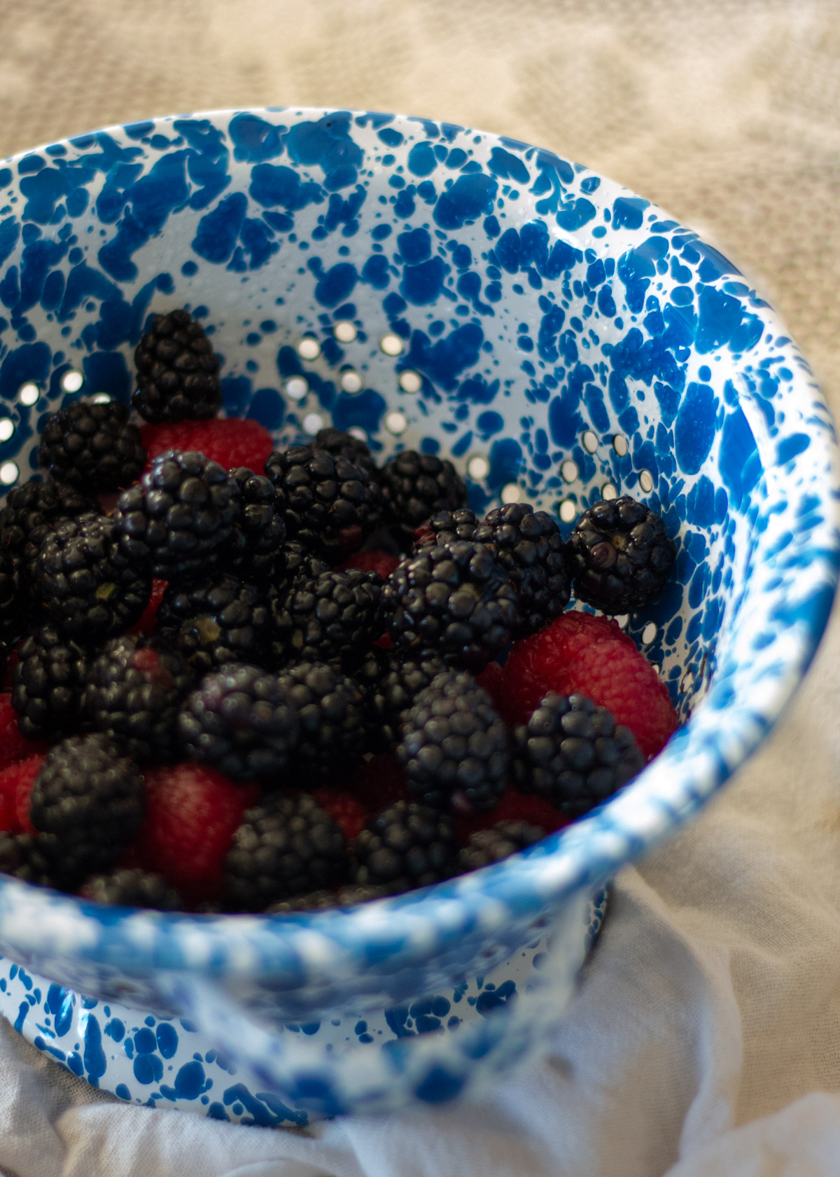 berries in a colander