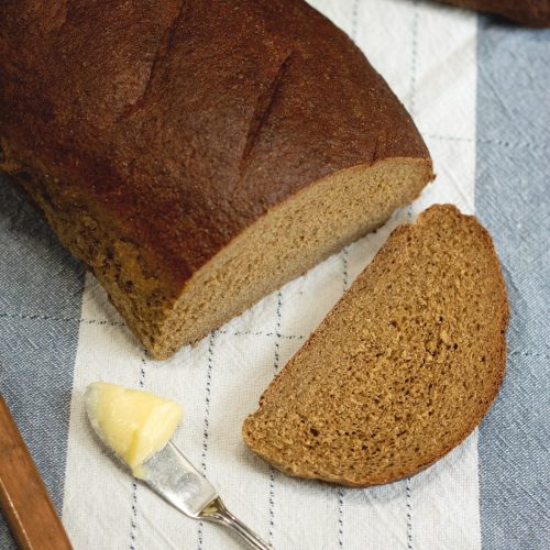 This Homemade Pumpernickel Bread is a hearty, flavorful loaf with that classic deep color and rich old-fashioned taste.